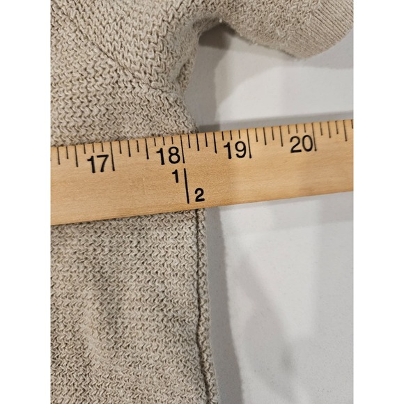 Flint and Tinder Polo Shirt Mens M Beige Knit Short Sleeve Pocket Huckeberry - Picture 9 of 11